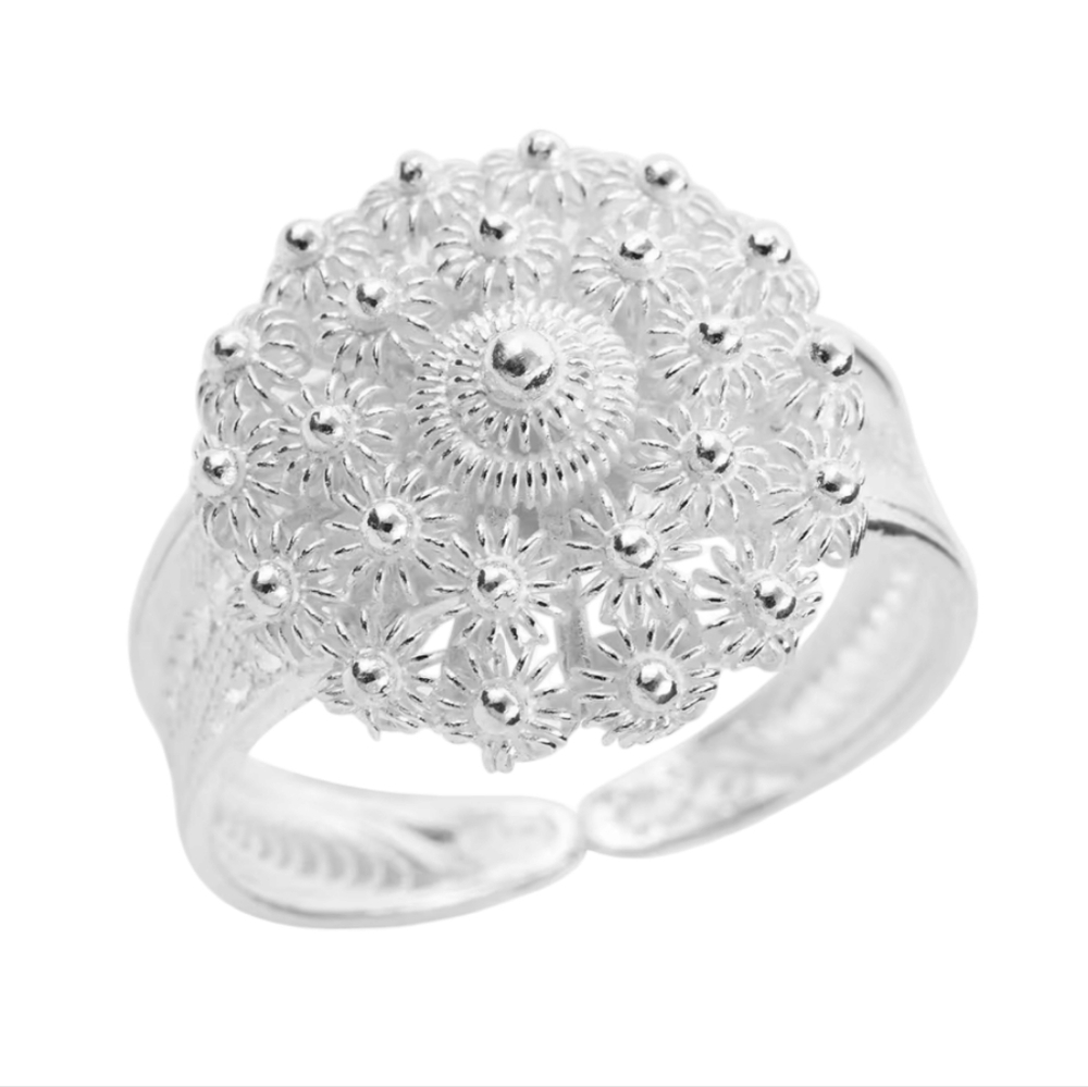 Sterling Silver Lotus Flower Ring
